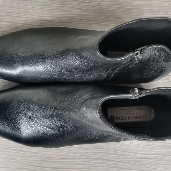 Kenneth Cole New York Mix Leather Zip Ankle Boots, Black, Mens Size 12 US / 46 - Picture 10 of 12
